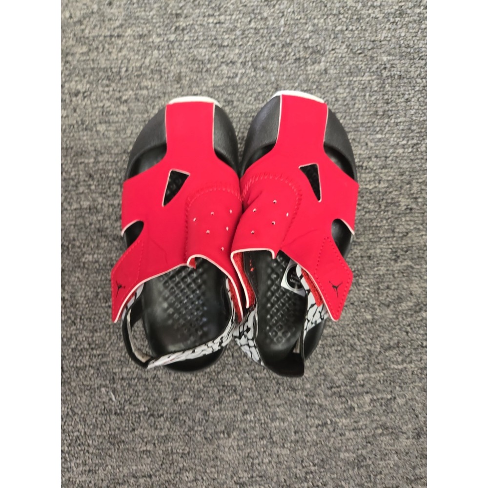 Nike Air Jordan Kid's Flare Strappy Sandals Red/Gray/Black Sz8 C - Picture 2 of 6